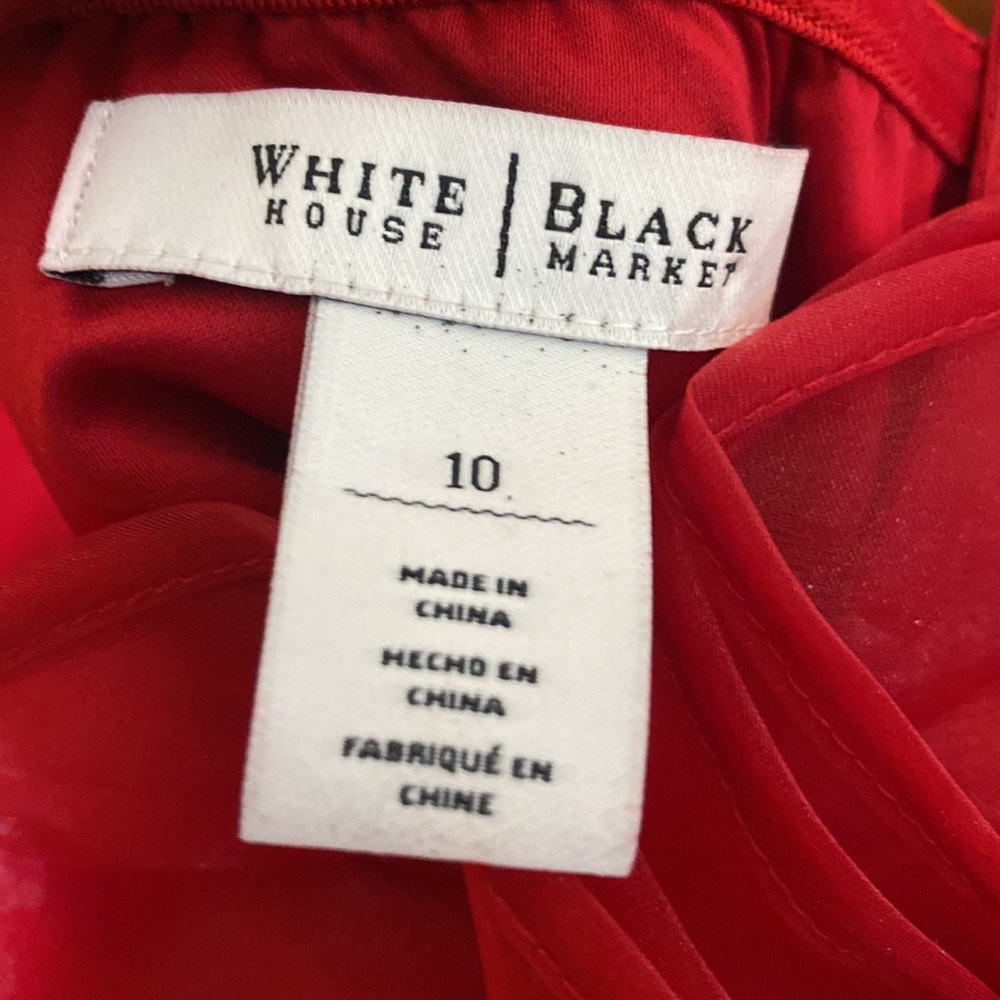 Elegant Red Ruffle Top - Picture 2 of 5